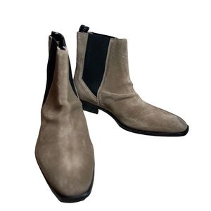 ALLSAINTS Chelsea Boot Markus Suede Tan Square Toe Ankle Bootie Size 10M NIB